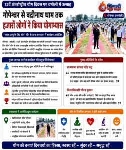 चमोली में योग दिवस पर उमड़ा उत्साह, हजारों लोगों ने किया सामूहिक योगाभ्यास